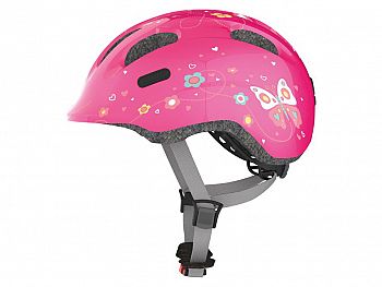 Abus Smiley 2.0 Cykelhjelm, Pink Butterfly
