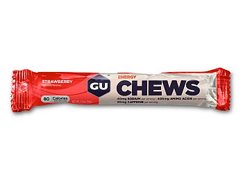 GU Energy Chews Strawberry Vingummier, 8 Stk