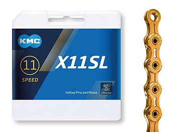 KMC X11 Super Light Gold 11-Speed Kæde, 118 Link