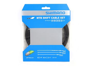 Shimano MTB Teflon Optislick Gearkabelsæt, Black