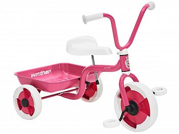 Winther Trehjulet Cykel m. Tiplad, Pink